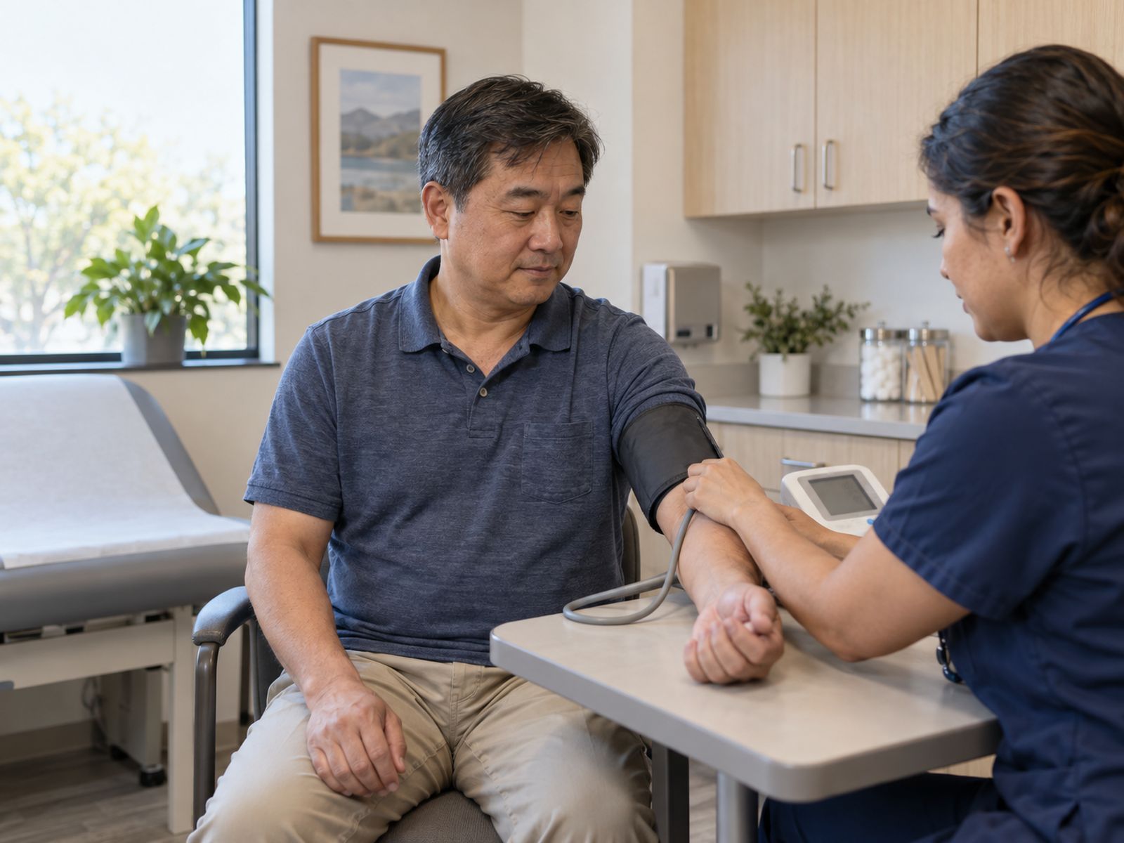 A man at a checkup